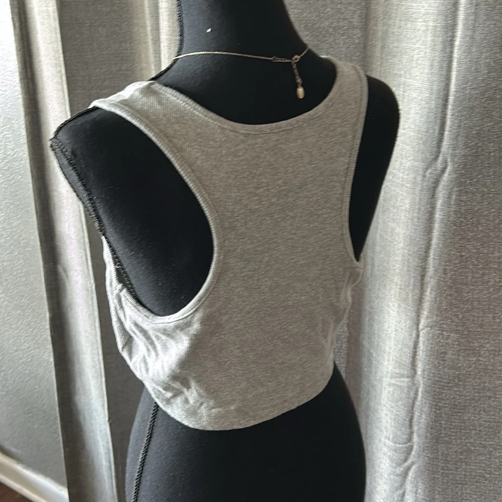 Gray Topshop Crop Tank Top